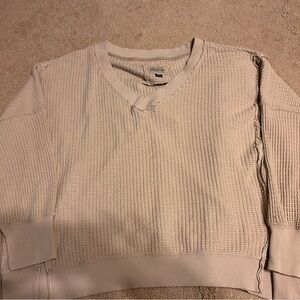 Lou & Grey Women's Textured Cream Sweatshirt